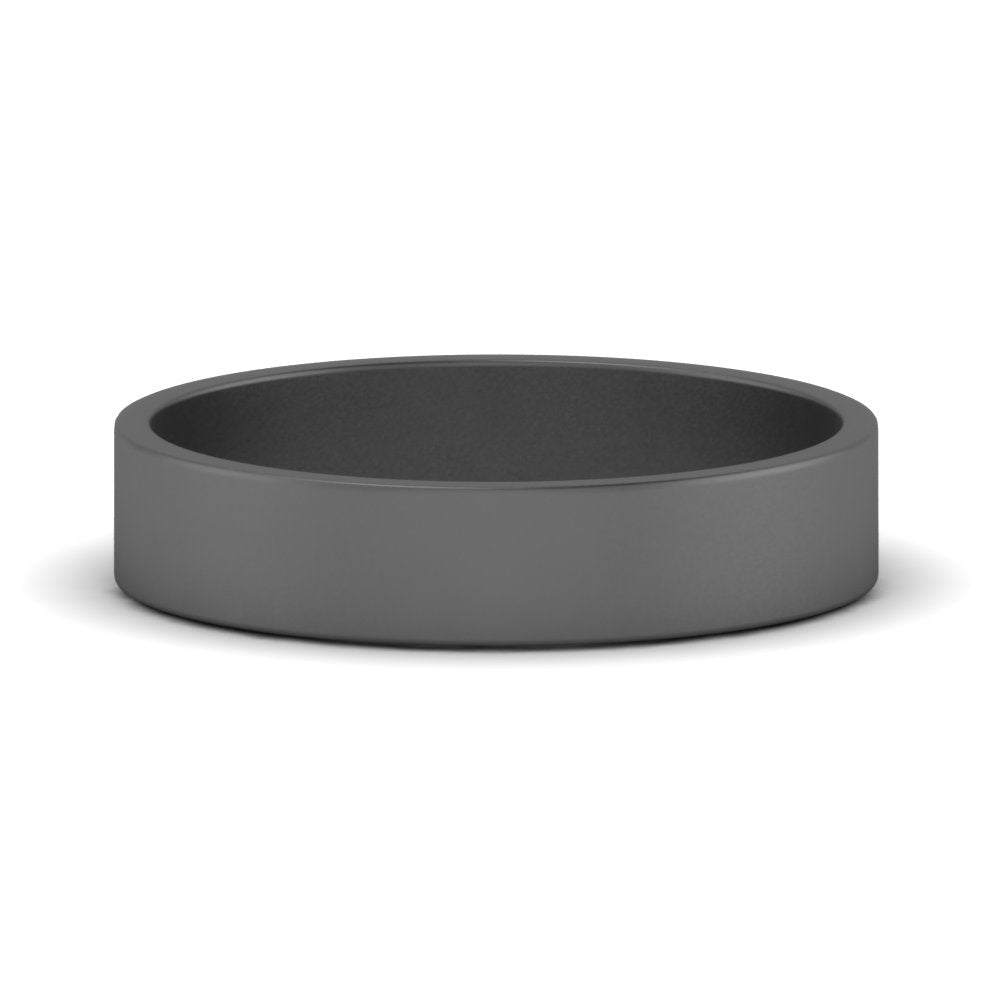 5 mm Flat Gold Wedding Band