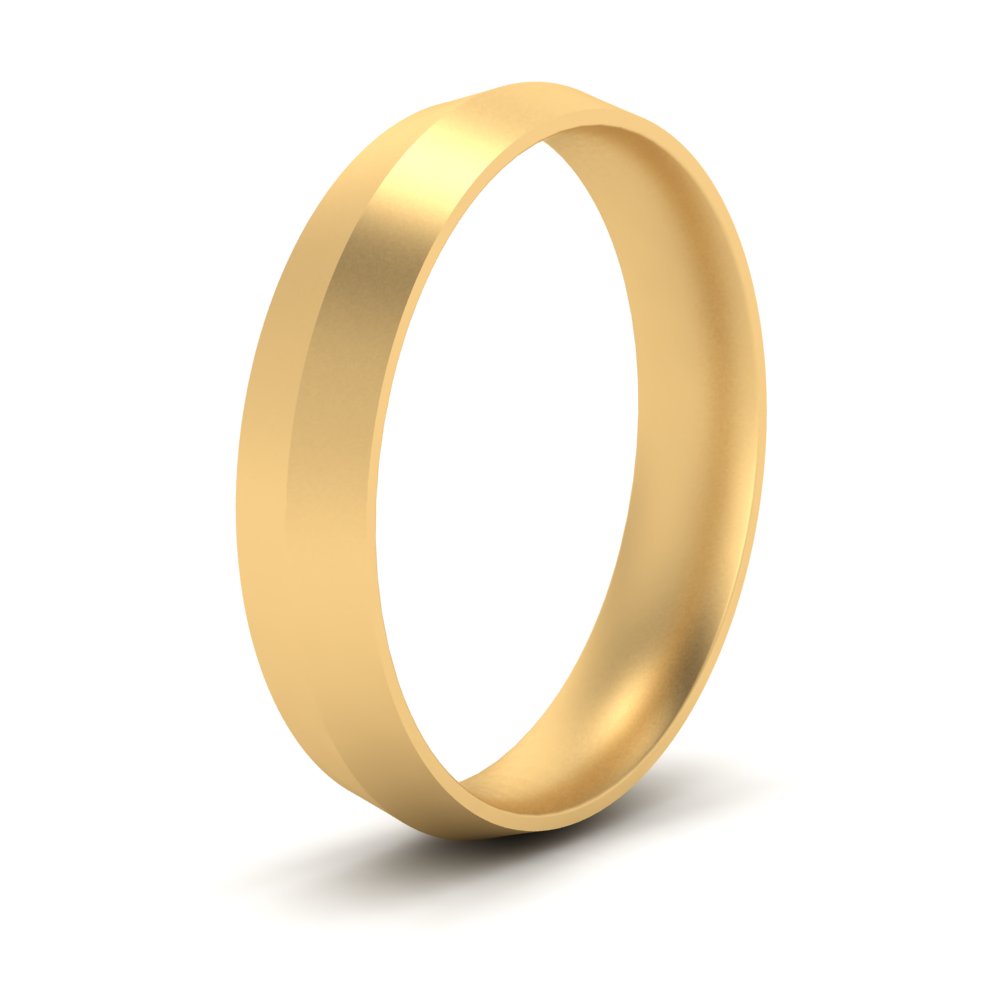 4 mm Comfort Fit Knife Edge Mens Band