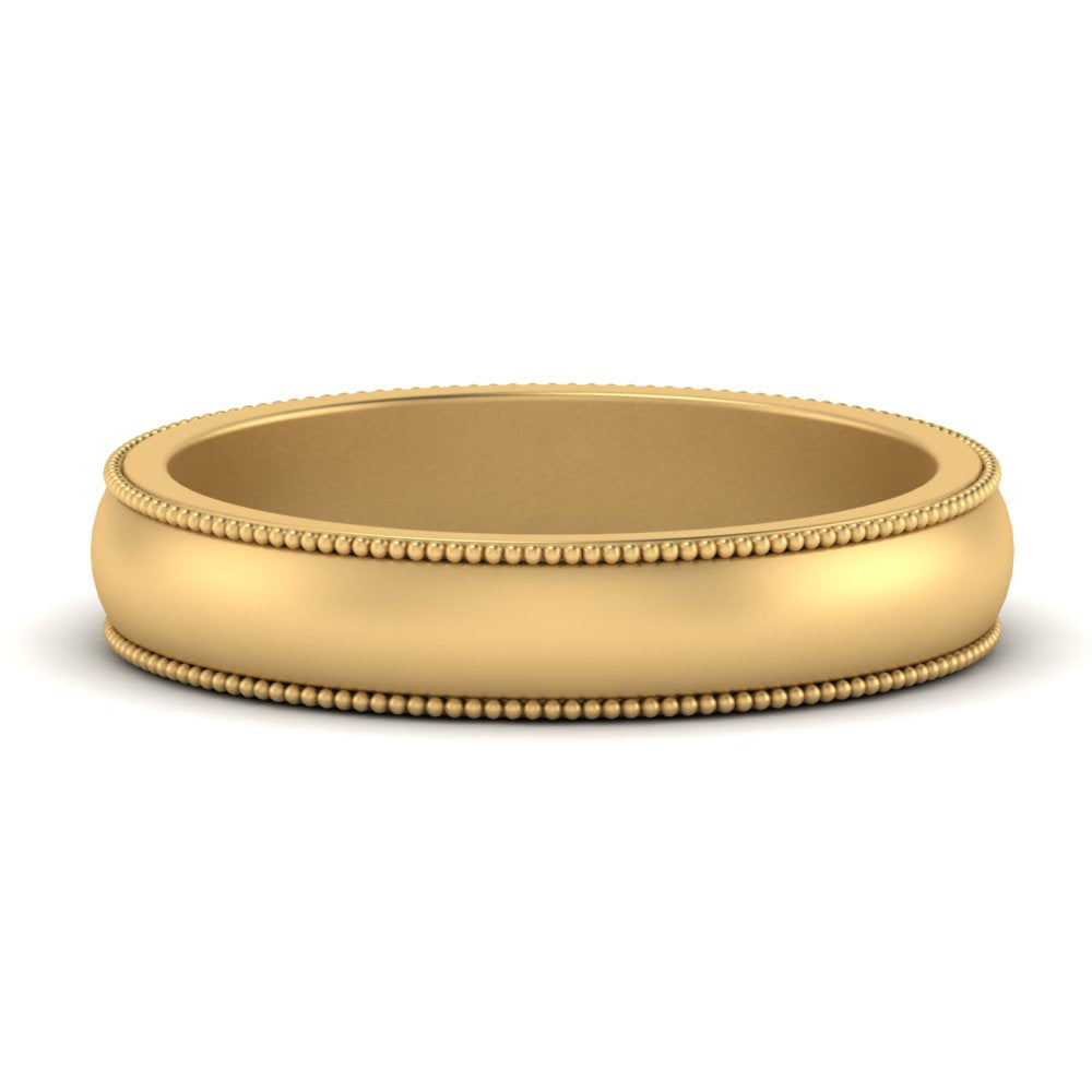 Milgrain Matte Finish Mens Band