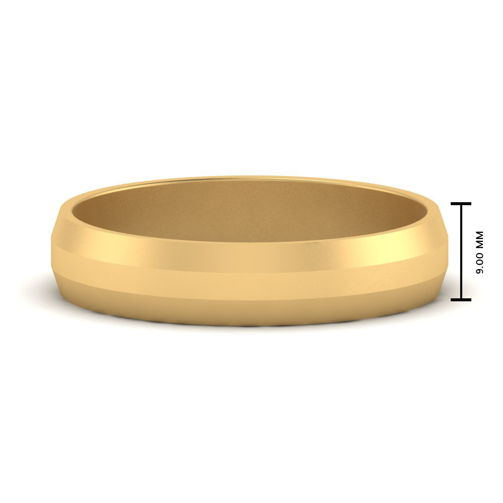 4 mm Wedding Band Beveled Edge Matte