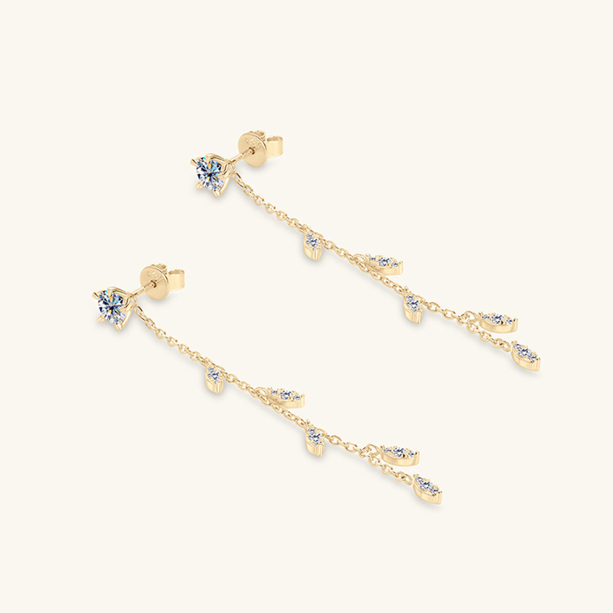 1.38 Carat Sparkala™ Pure Sterling Silver Leaf Earrings