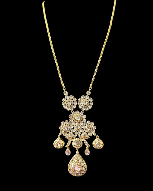 PS554 Long delicate kundan pendant mala ( READY TO SHIP )