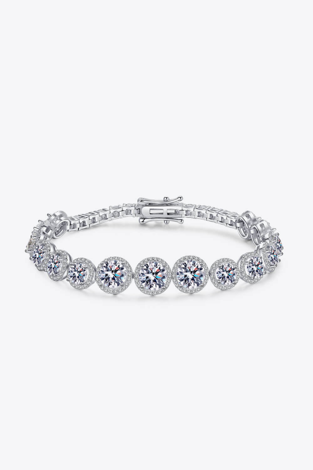 10.4 Carat Brilliant Round Cut Sparkala™ Tennis Bracelet (Rhodium Over Pure Sterling Silver)