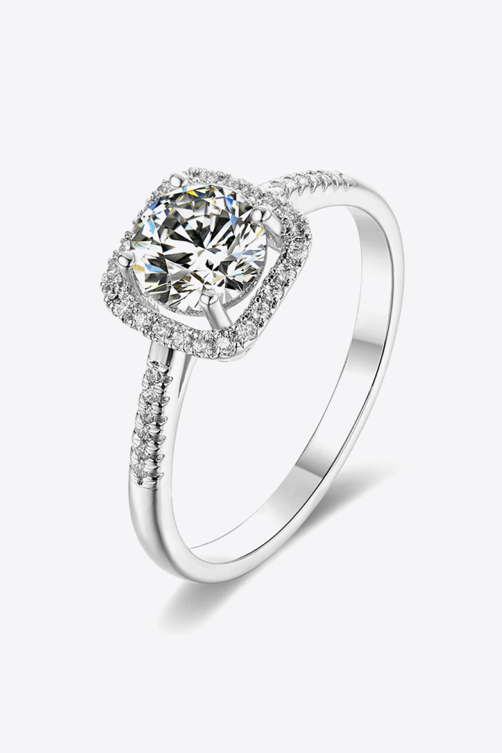 1 Carat Sparkala™ and Zircon Ring (Platinum Over Pure Sterling Silver)