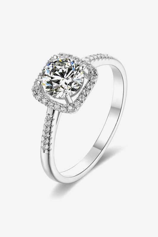 1 Carat Sparkala™ and Zircon Ring (Platinum Over Pure Sterling Silver)
