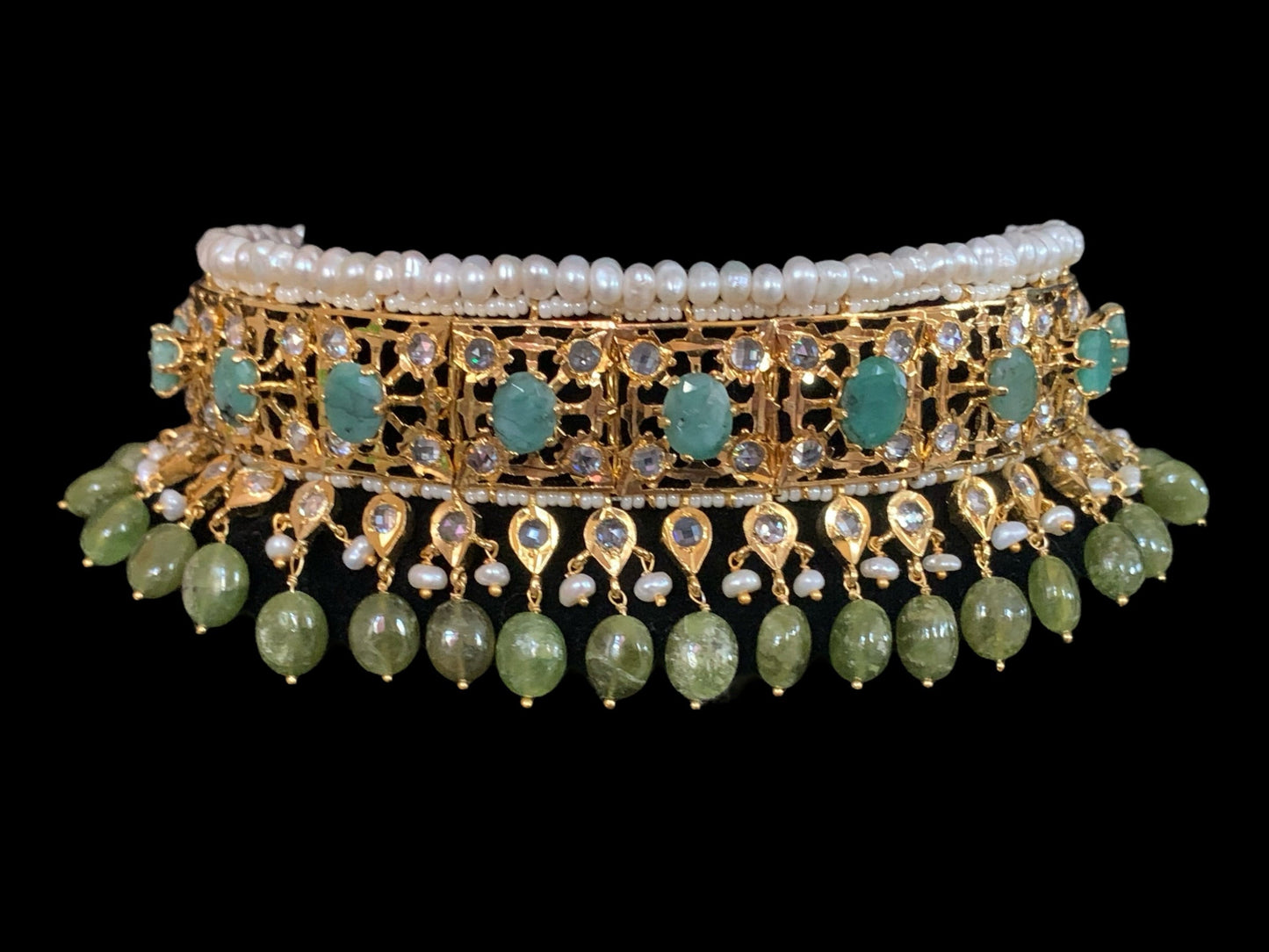 Insia jadavi lacha in natural beads (SHIPS IN 4 WEEKS)