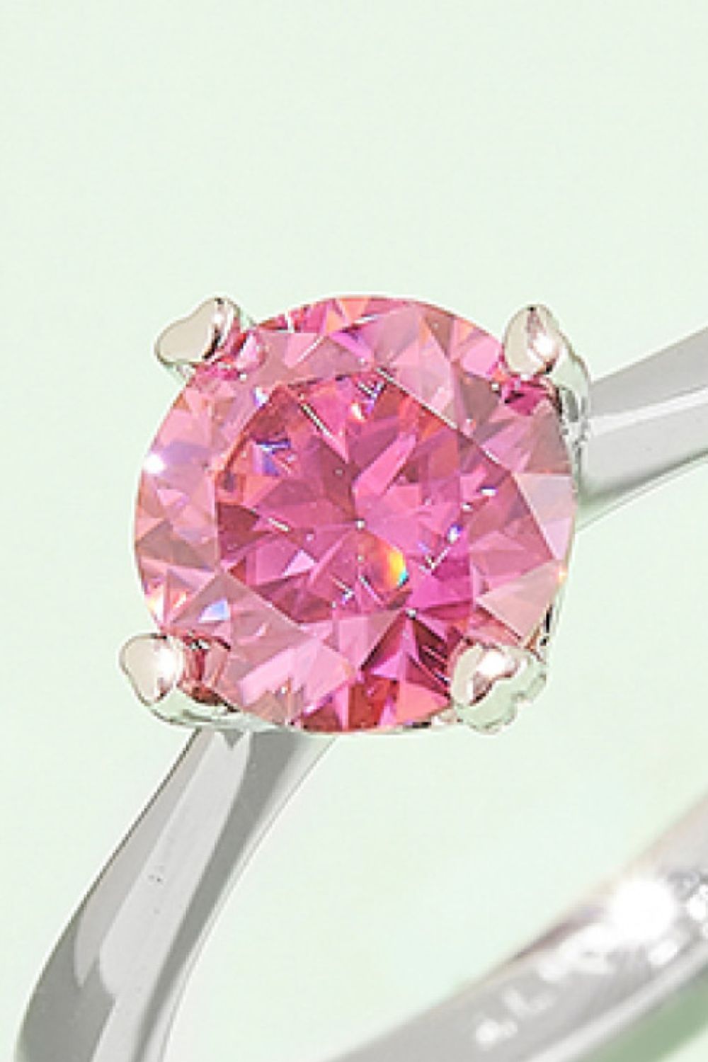 1 Carat Sparkala™ Platinum Over Pure Sterling Silver Solitaire Ring (Yellow, Pink, or Blue)