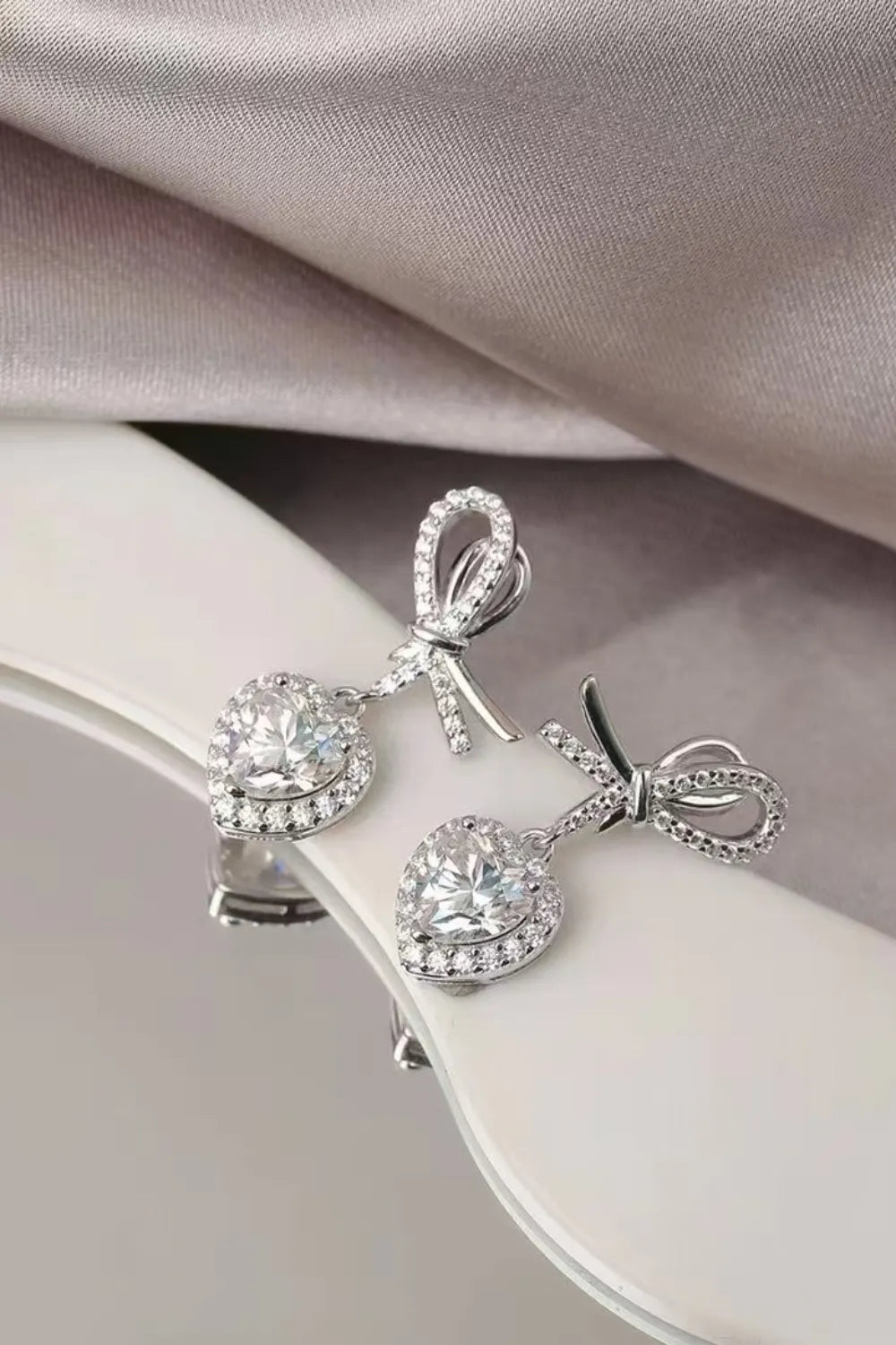 2 Carat Sparkala™ 925 Sterling Silver Heart Earrings