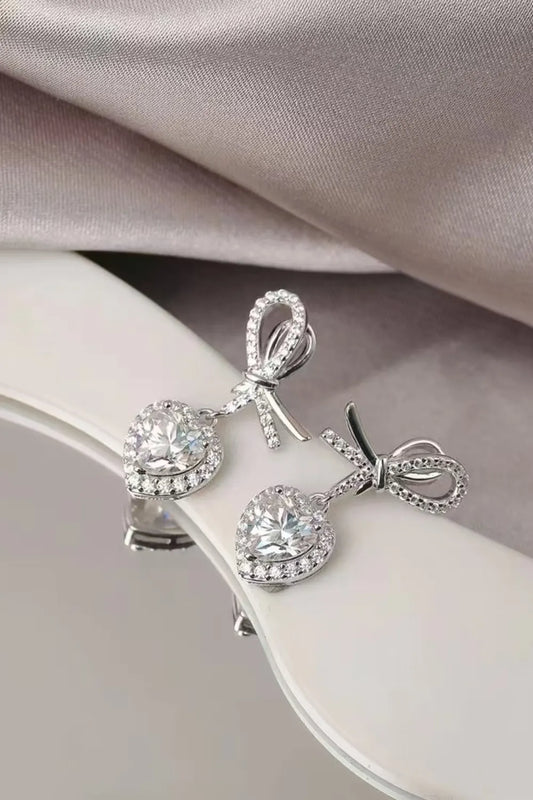 2 Carat Sparkala™ 925 Sterling Silver Heart Earrings