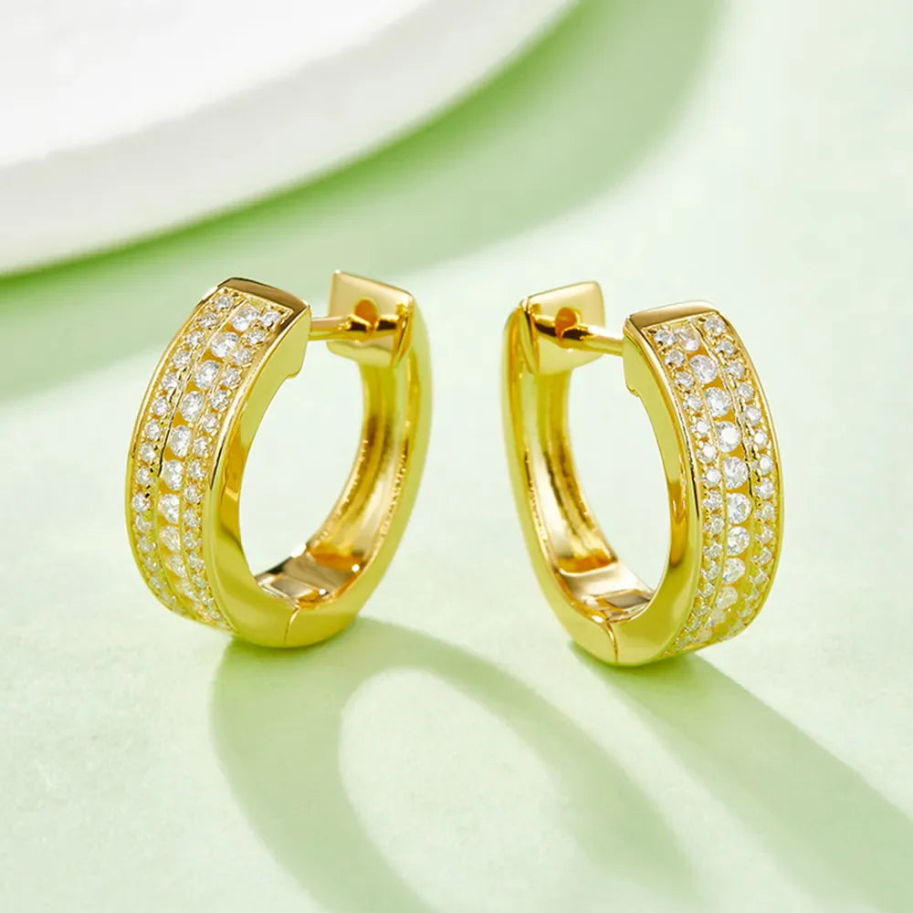 Sparkala™ 925 Sterling Silver Huggie Earrings