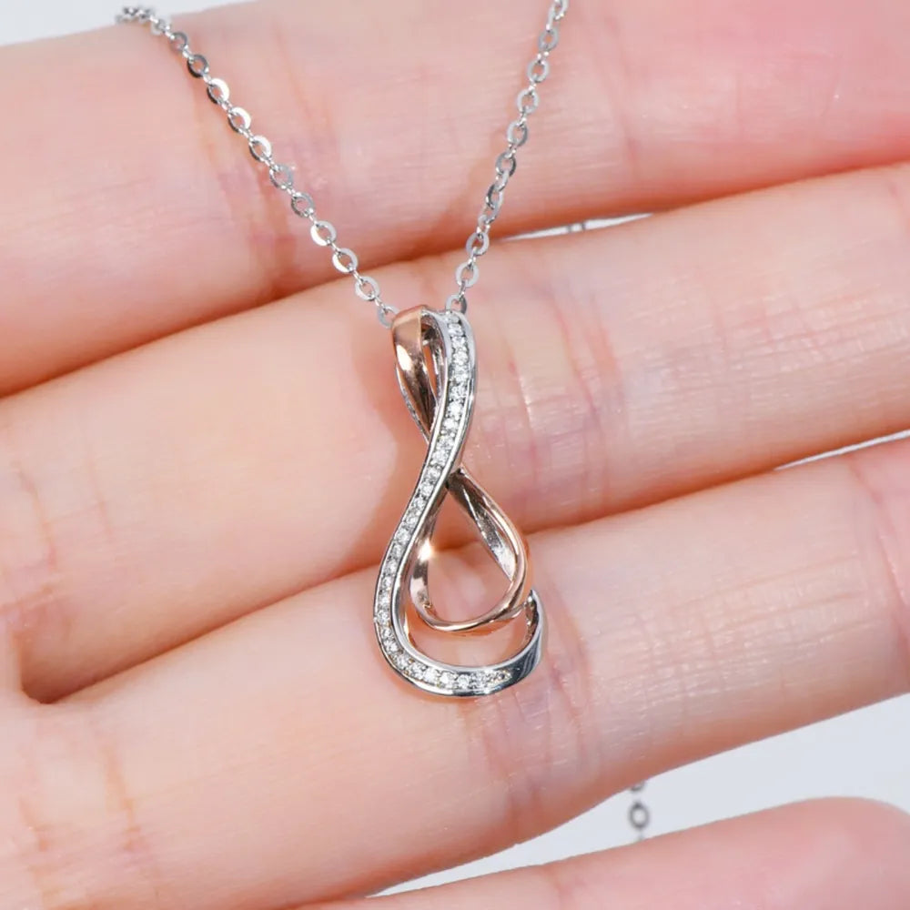 925 Sterling Silver Inlaid Sparkala™ Infinity Pendant Necklace