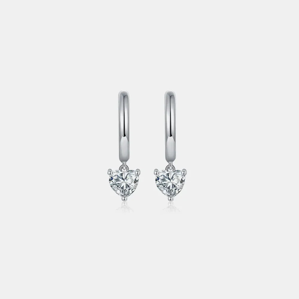 1 Carat Sparkala™ 925 Sterling Silver Heart Earrings
