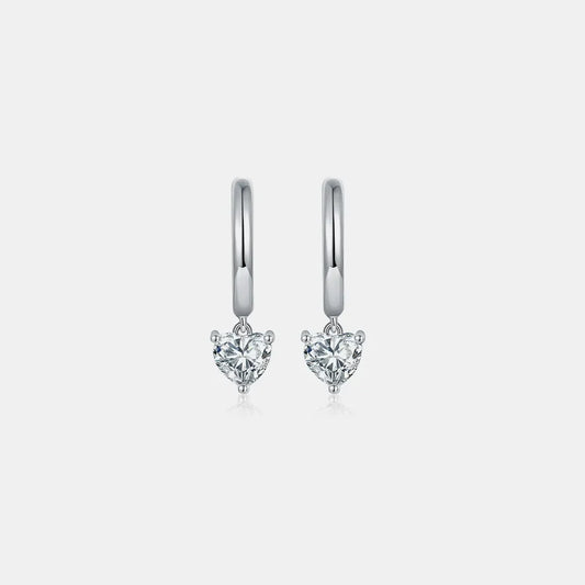 1 Carat Sparkala™ 925 Sterling Silver Heart Earrings
