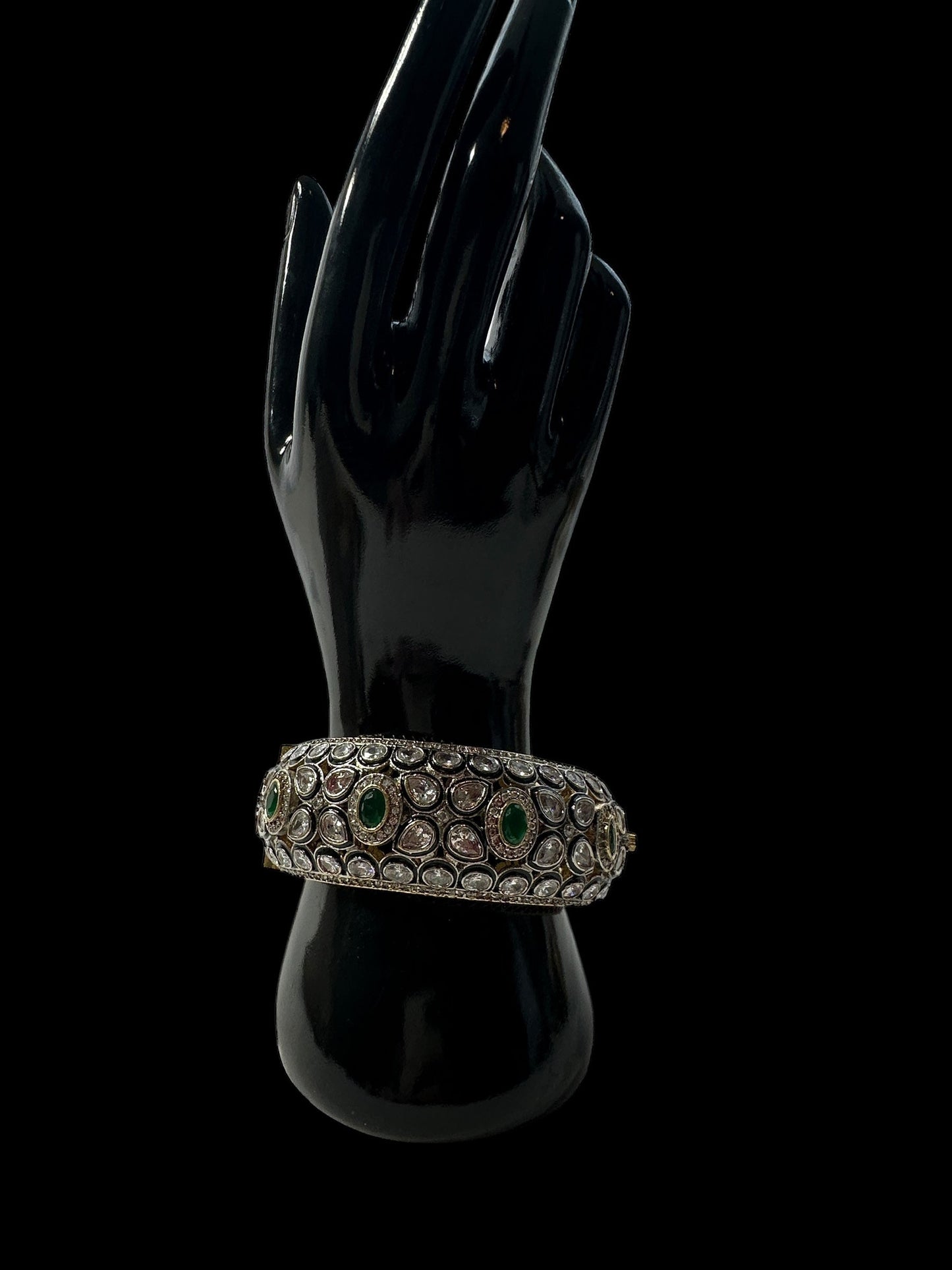 B400 High quality Victorian finish Polki bracelet  - one size ( READY TO SHIP )