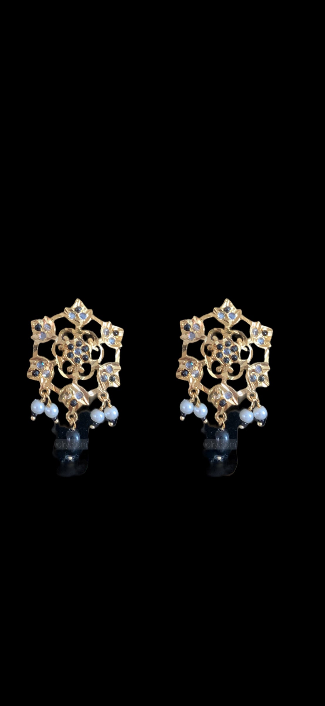 C338 Rati choker set  in black beads  (READY TO SHIP )