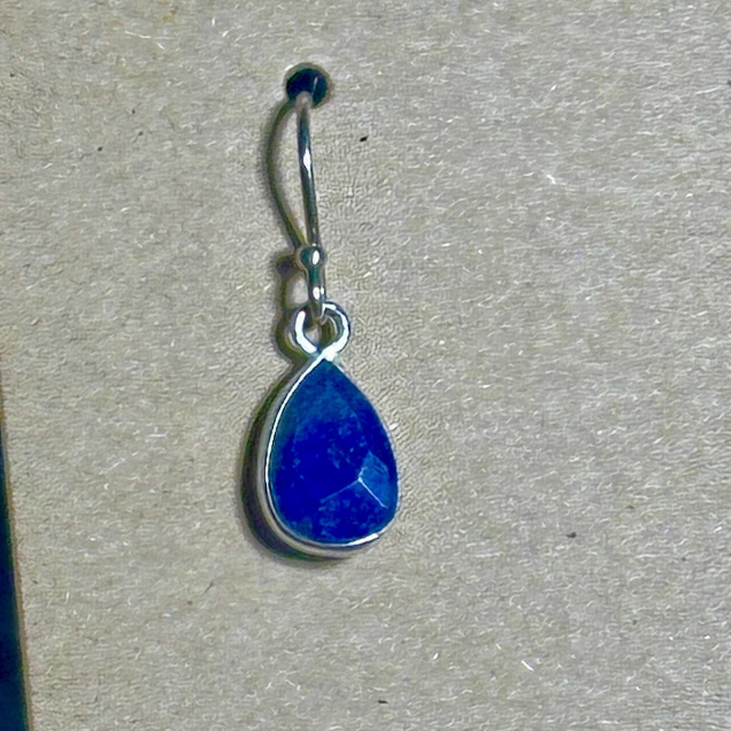 Lapis Drop Bertoni Earrings - Sterling Silver