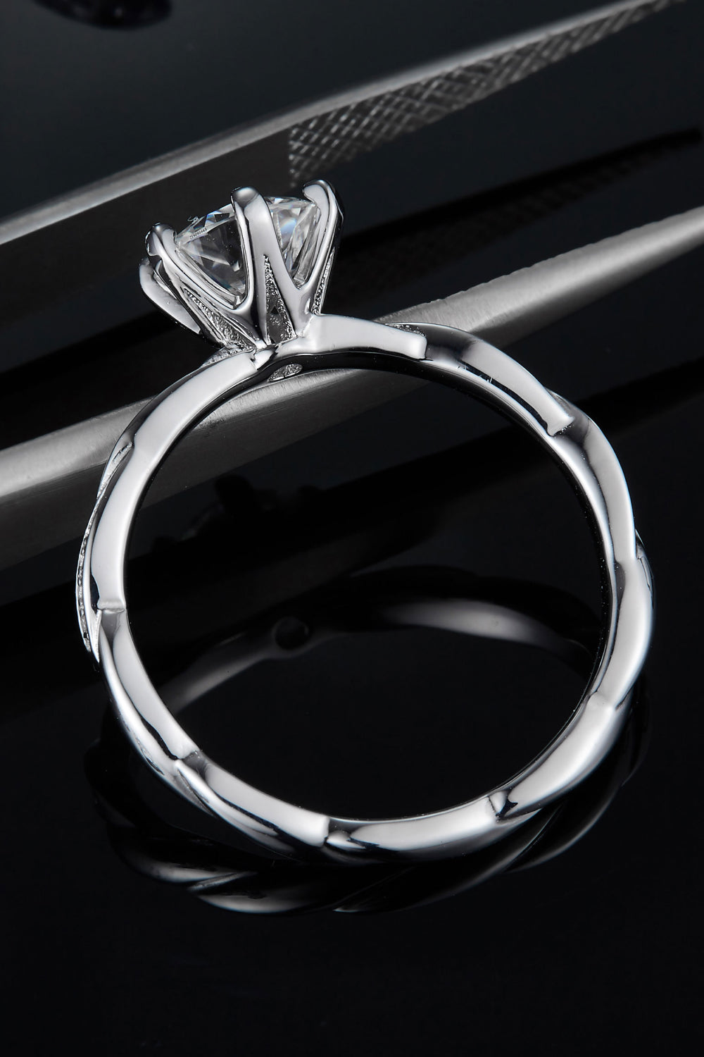 1 Carat Brilliant Round Cut Sparkala™ Platinum Over Pure Sterling Silver Ring