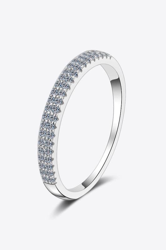 Sparkala™ Half-Eternity Ring (Rhodium Over Pure Sterling Silver)