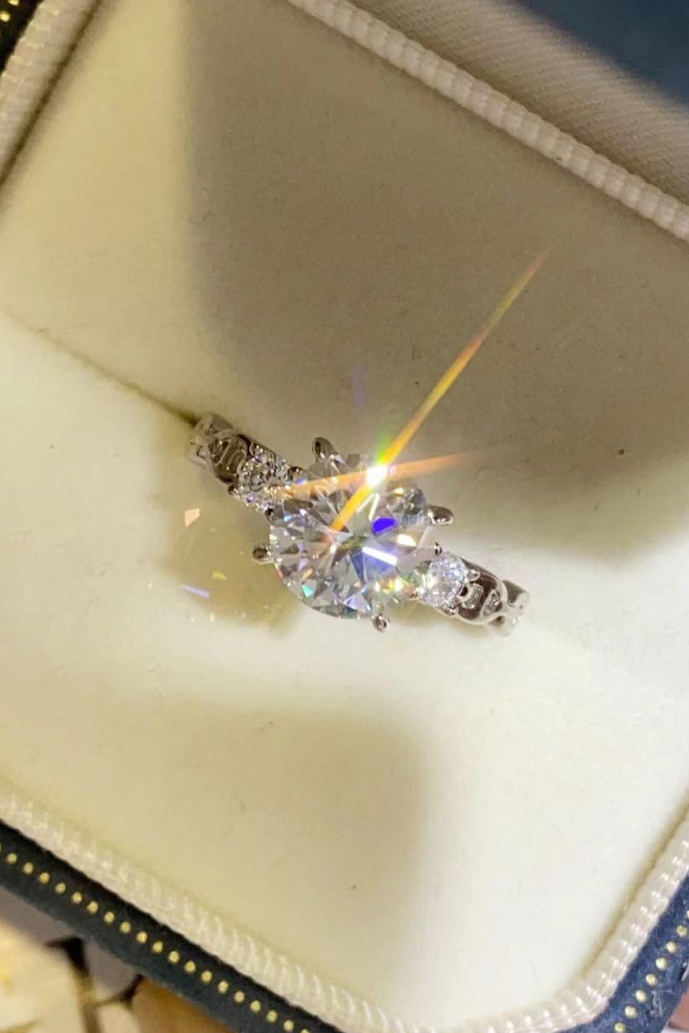 2 Carat Brilliant Round Cut Sparkala™ Platinum Over Pure Sterling Silver Ring