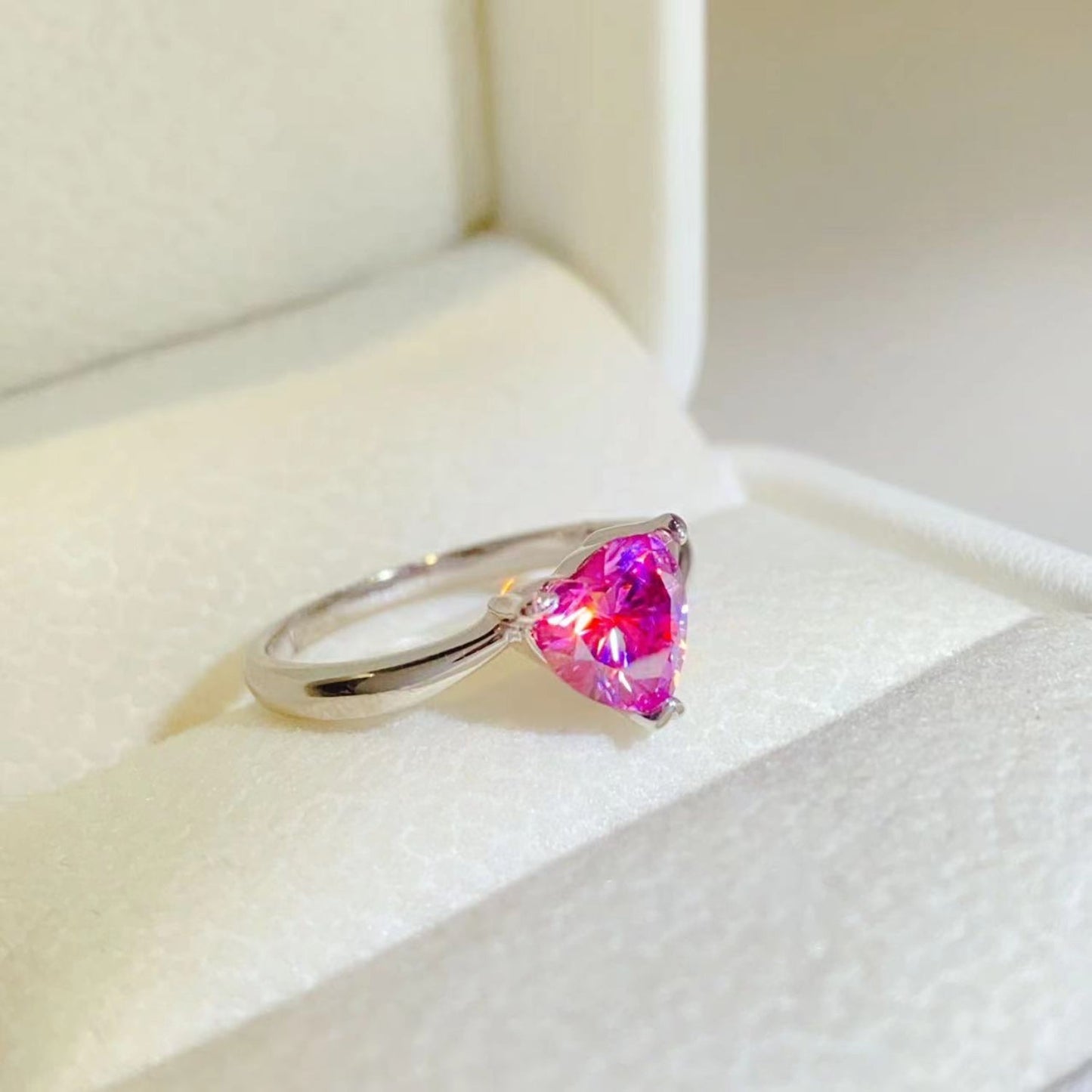 1 Carat Pink Sparkala™ Pure Sterling Silver Ring