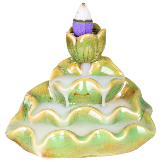 Green Lotus Backflow Incense Burner