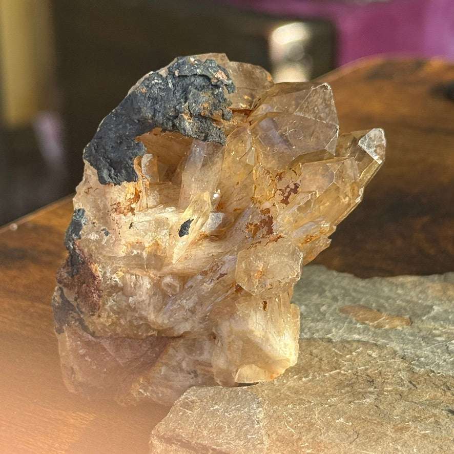 Natural Kundalini Citrine Shield Cluster 🛡️✨