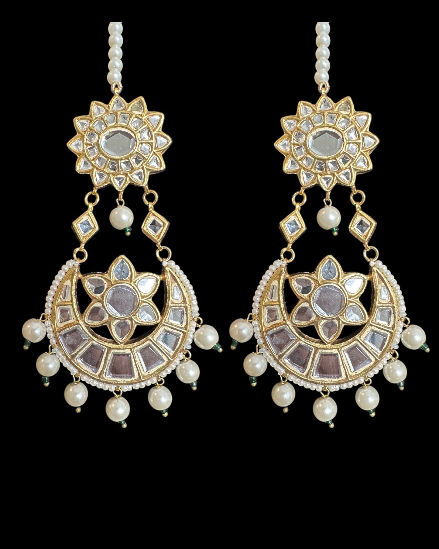 C546 Gold plated kundan Aad choker with earrings ( READY TO SHIP )