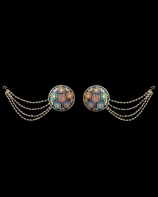 ET574 Rayana earrings with ear supports ( READY TO SHIP )