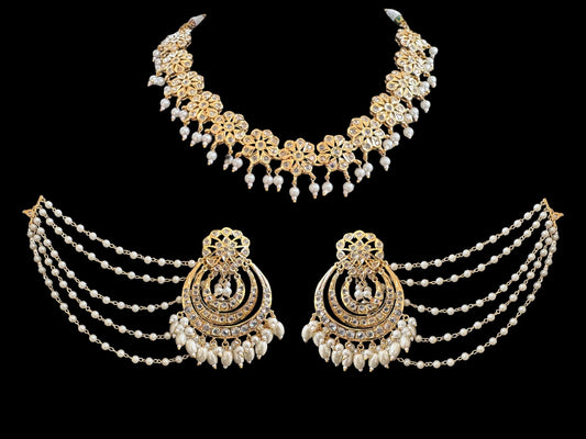 DNS85 Malavika set in pearls (READY TO SHIP )