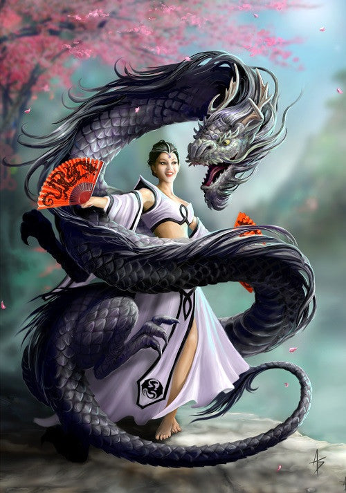 Dragon Dancer Card by Anne Stokes