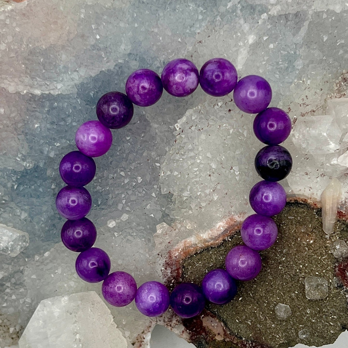 Amethyst Beaded Bracelet