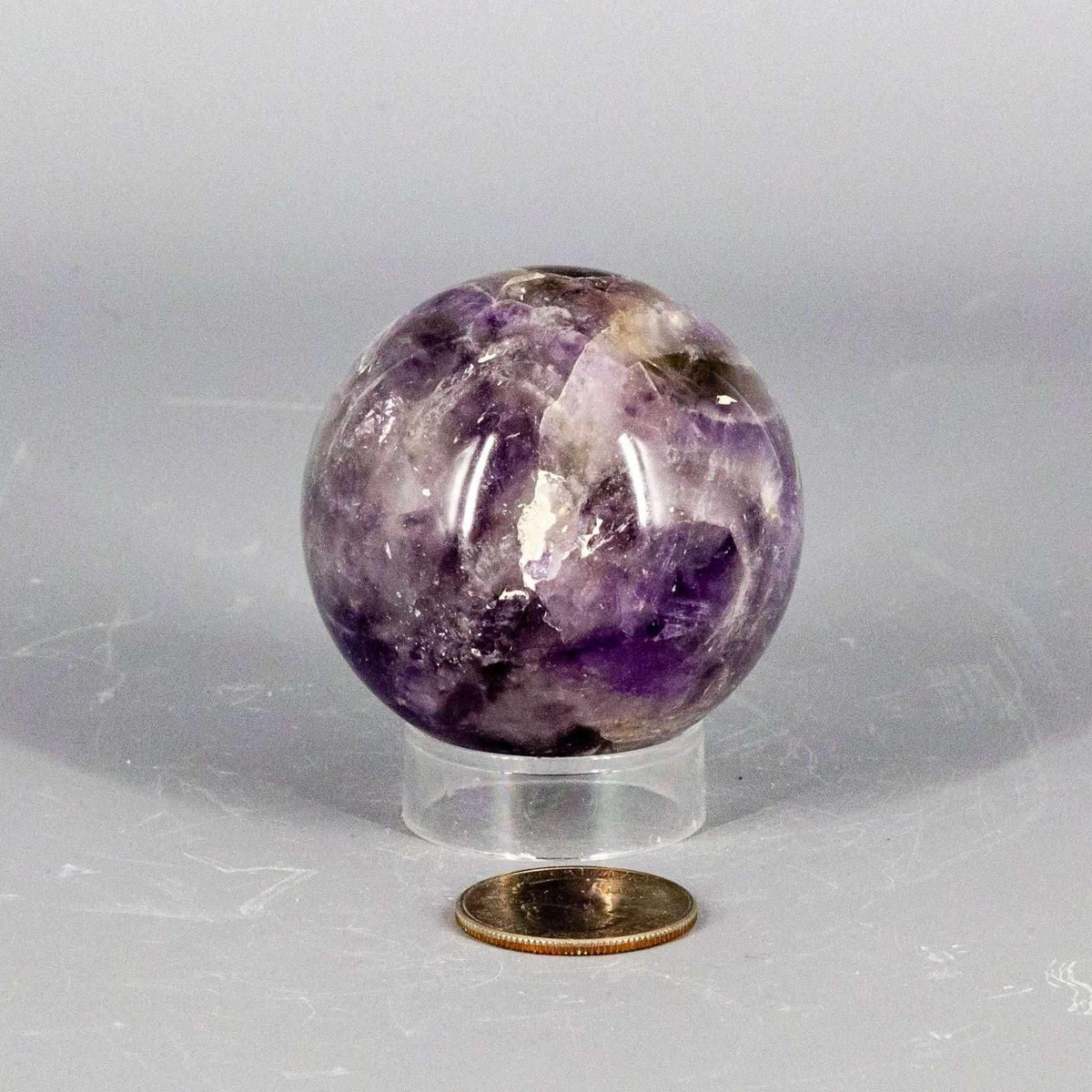 Amethyst Crystal Sphere Polished Purple Natural Stone