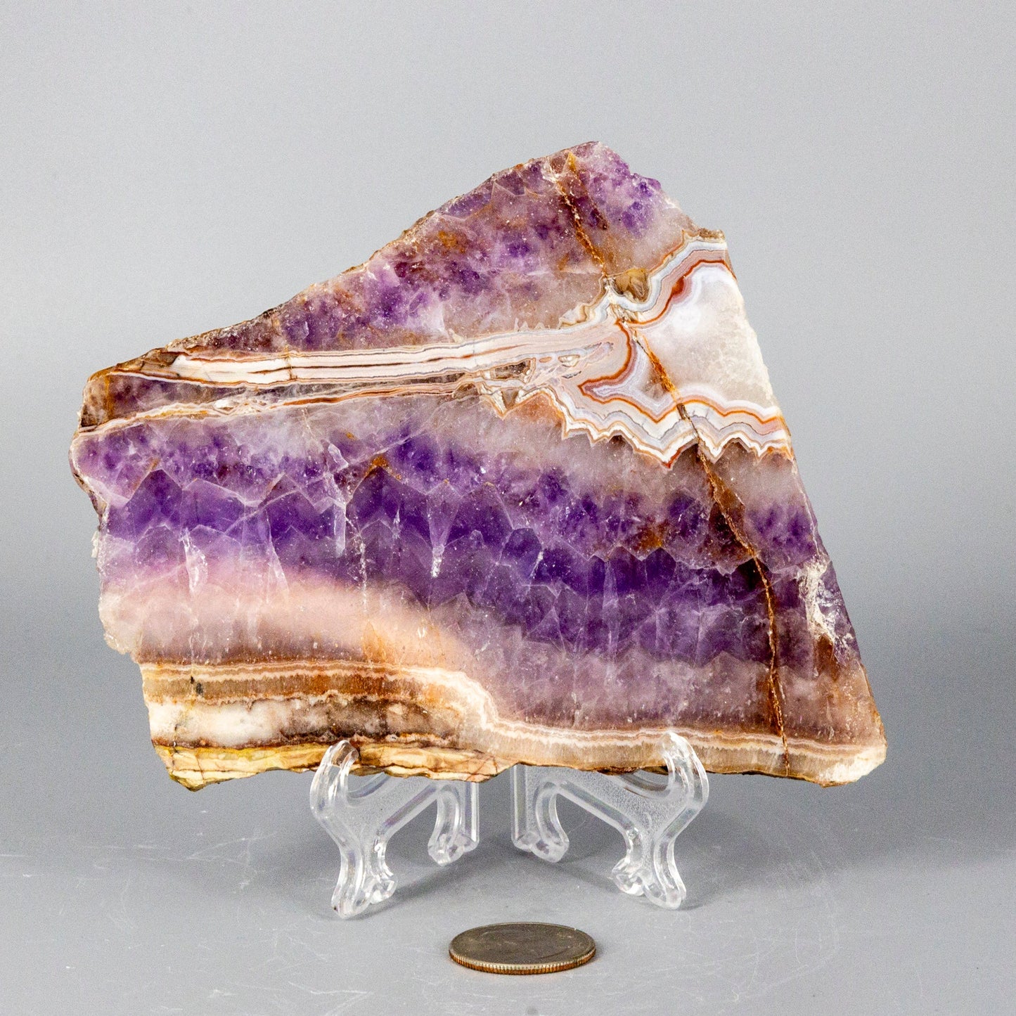 Amethyst "Laced" Agate Crystal Slabs