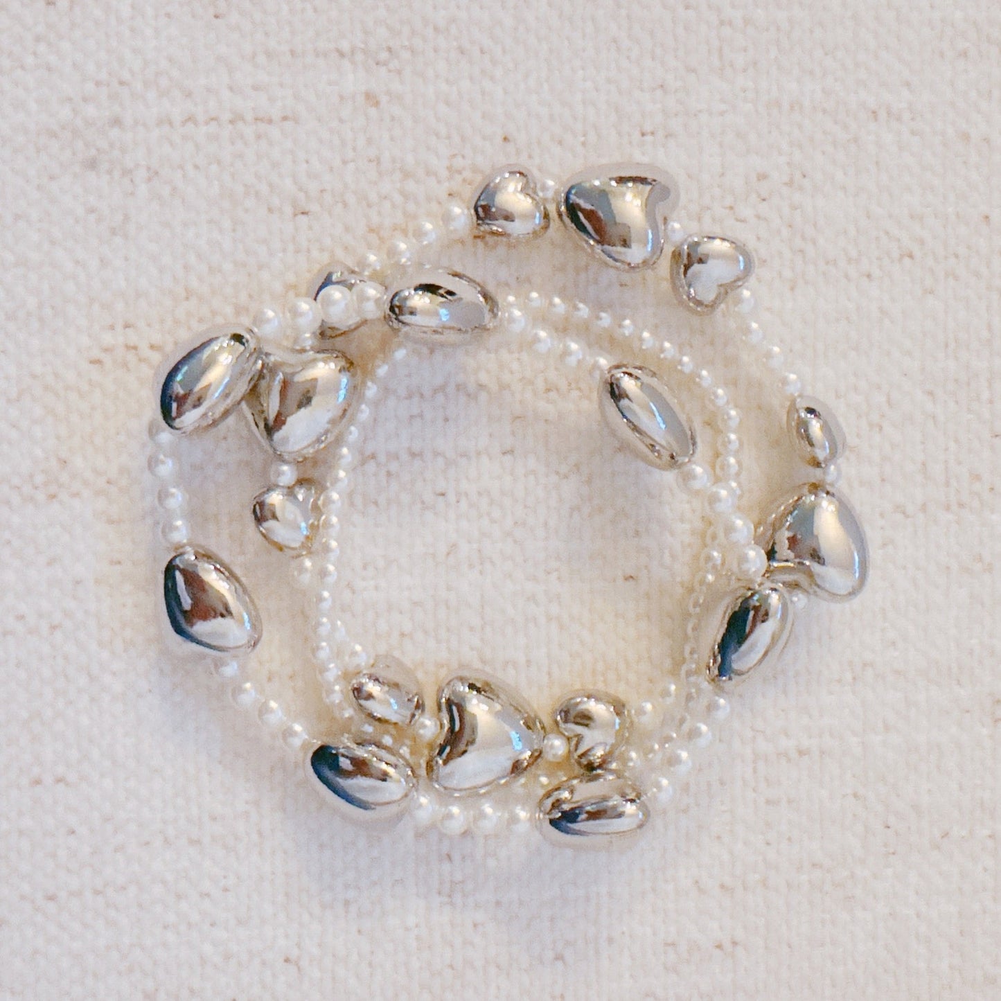 Annie Puffy Hearts Bracelet Set Of 3