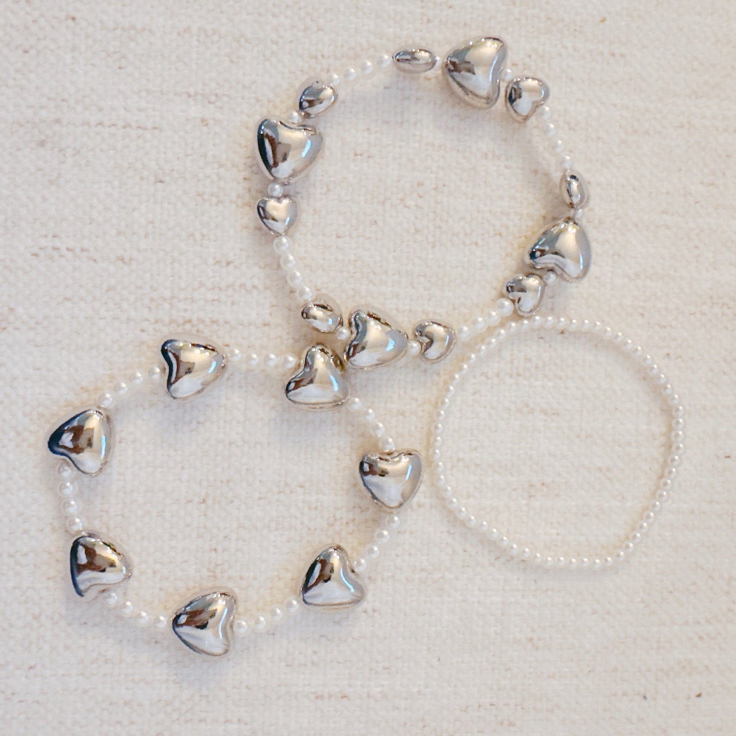 Annie Puffy Hearts Bracelet Set Of 3
