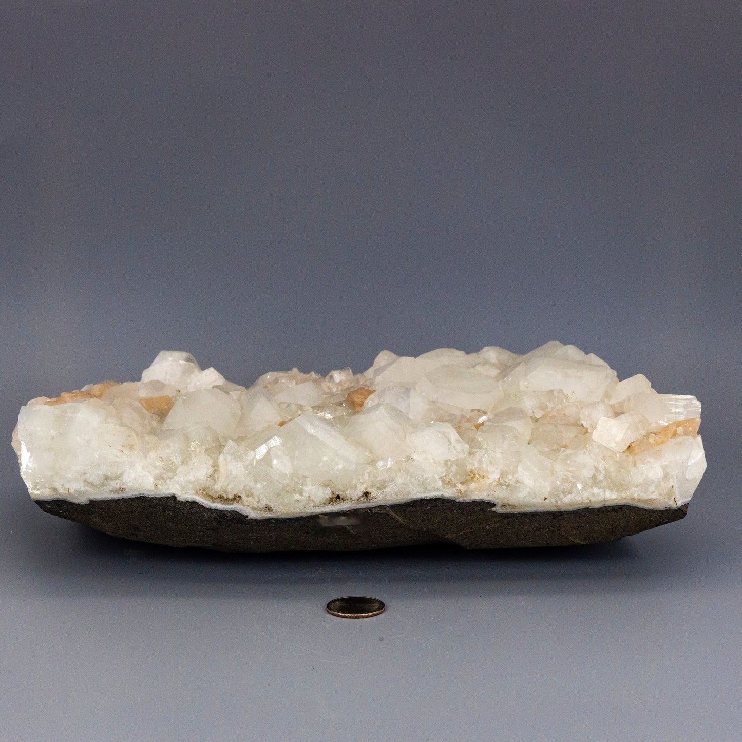 Apophyllite with "peach" Stilbite "XXL" Cluster