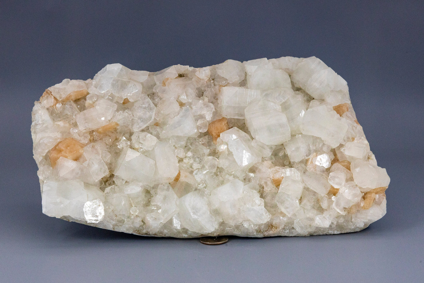 Apophyllite with "peach" Stilbite "XXL" Cluster