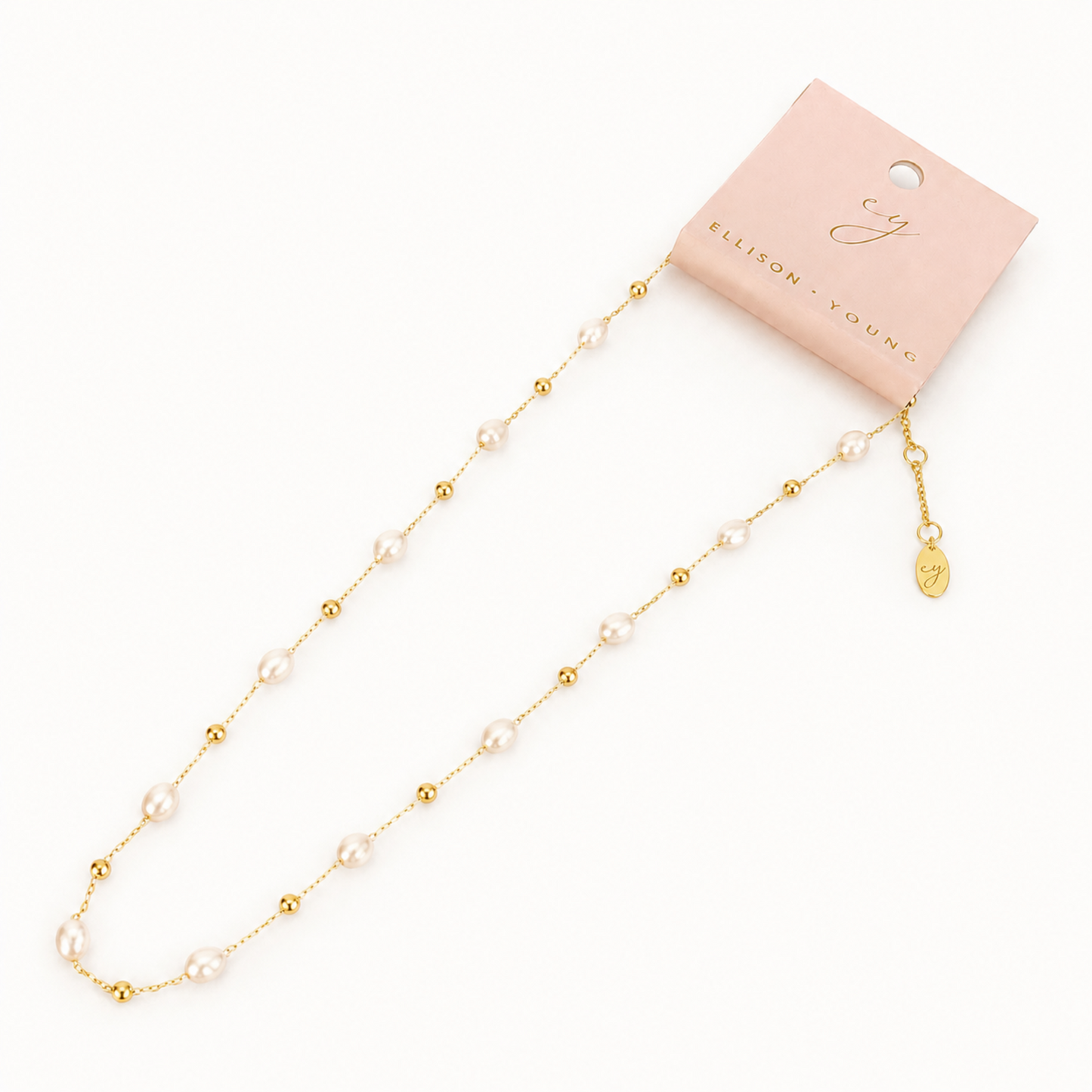Ashley Freshwater Pearl Necklace - Waterproof Steel