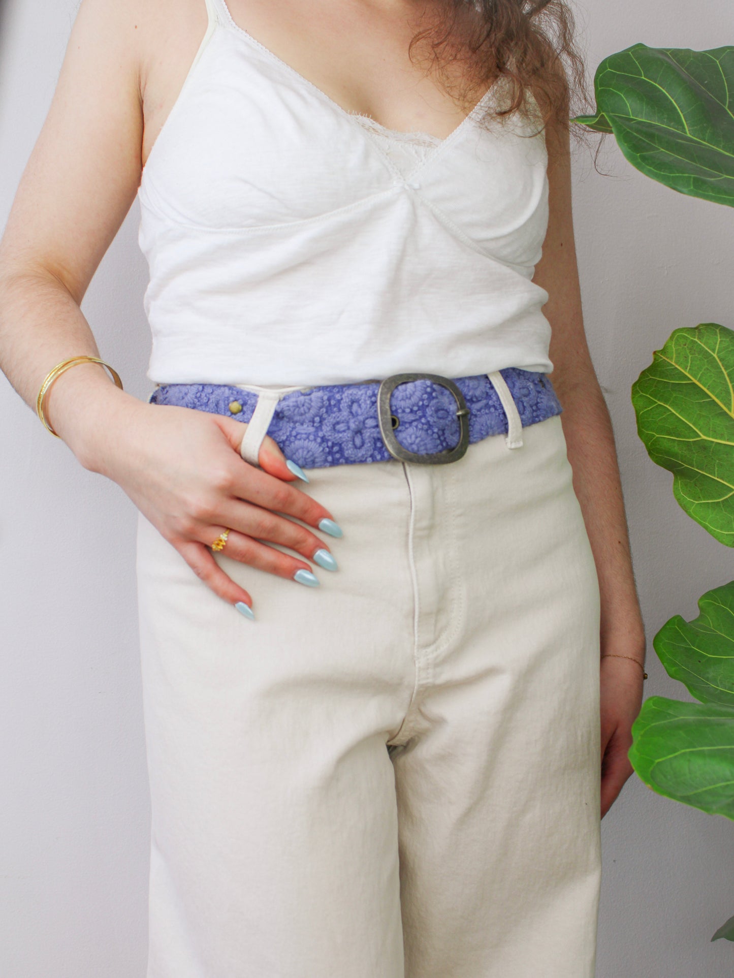 Azure Seas Floral Embroidered Belt