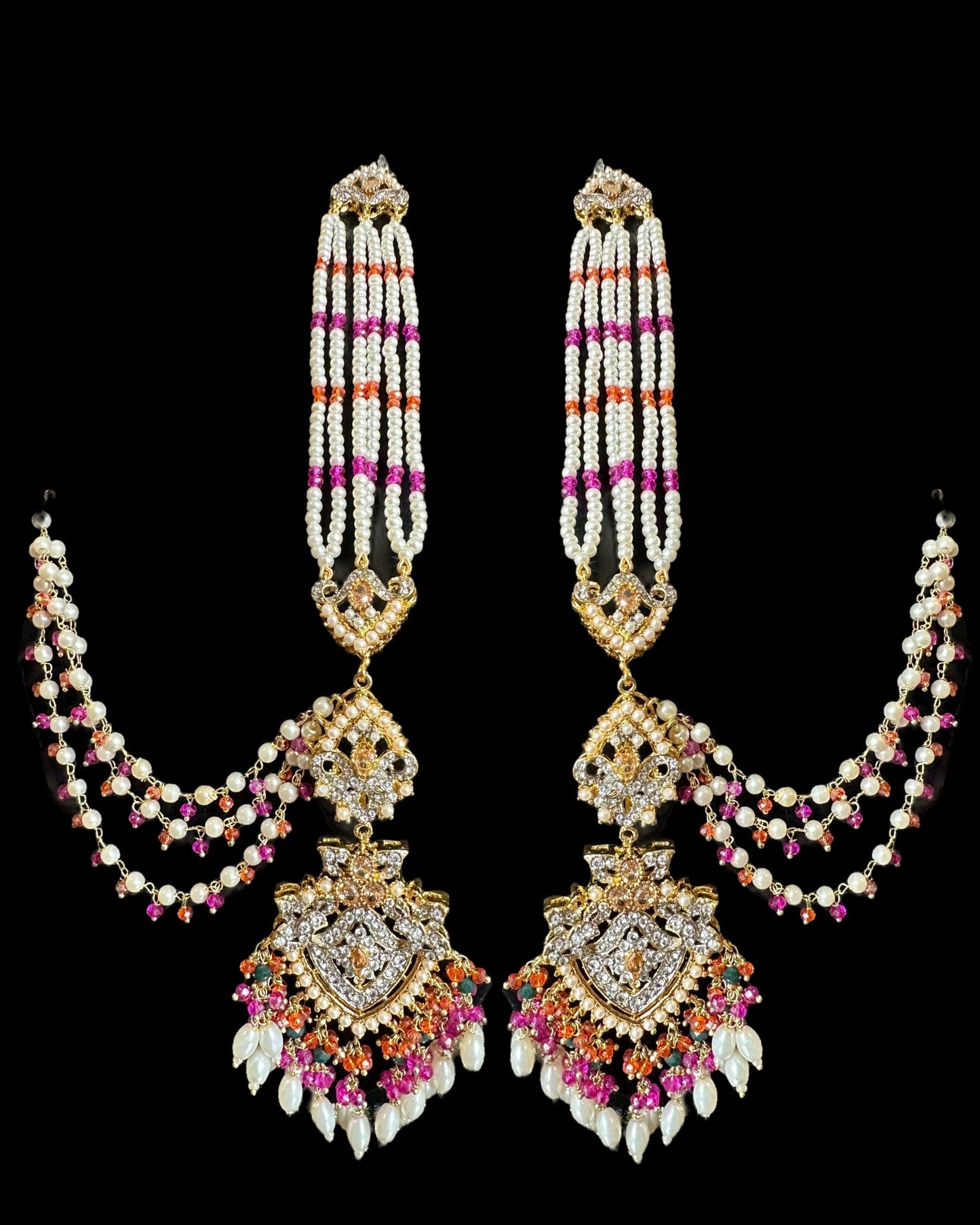 BR487 MAHAM  bridal set in MULTICOLOR ( READY TO SHIP  )