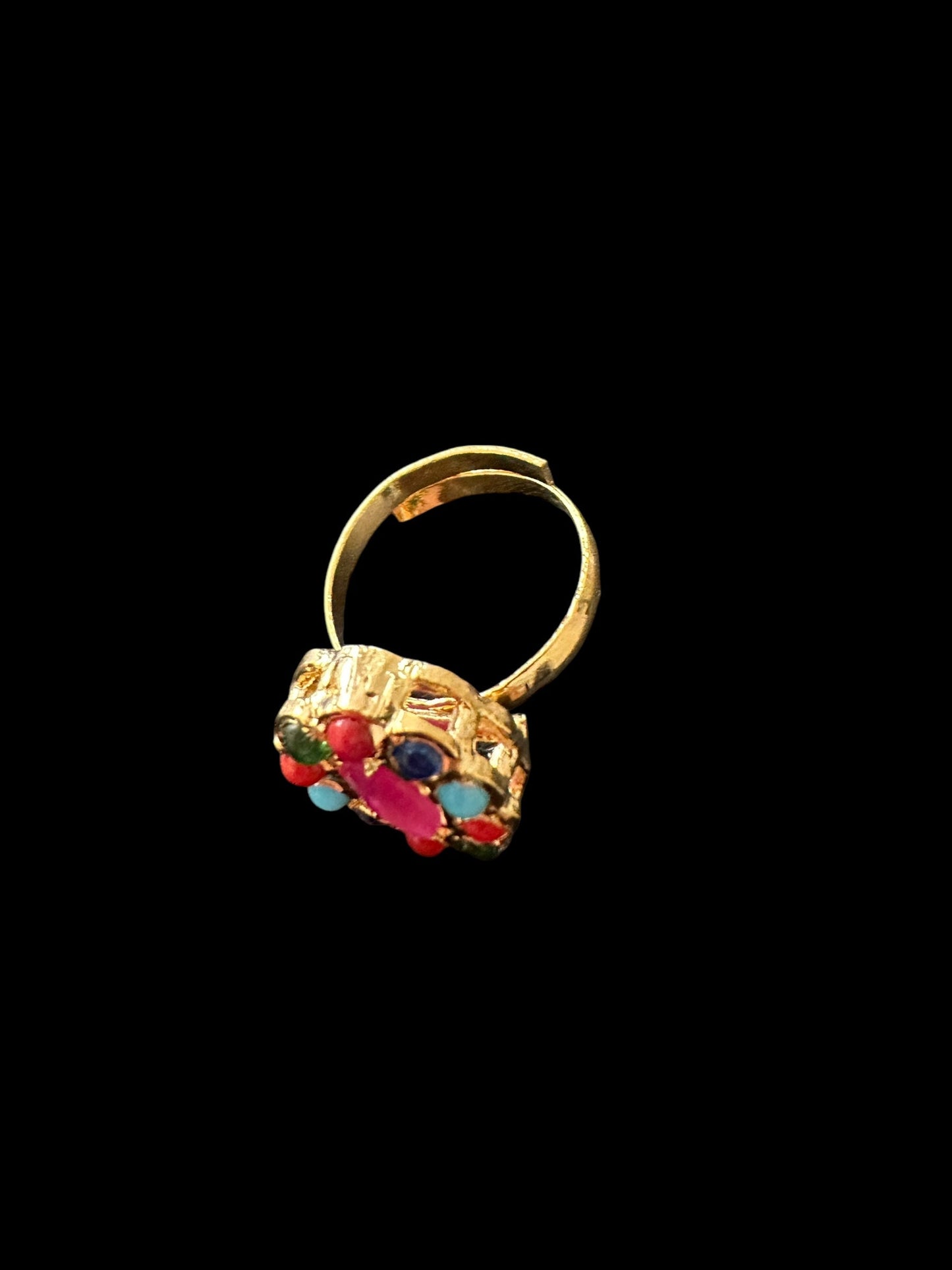 DJR124 RIZA Hyderabadi ring - Navratan ( READY TO SHIP )
