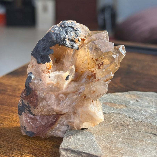 Natural Kundalini Citrine Shield Cluster 🛡️✨