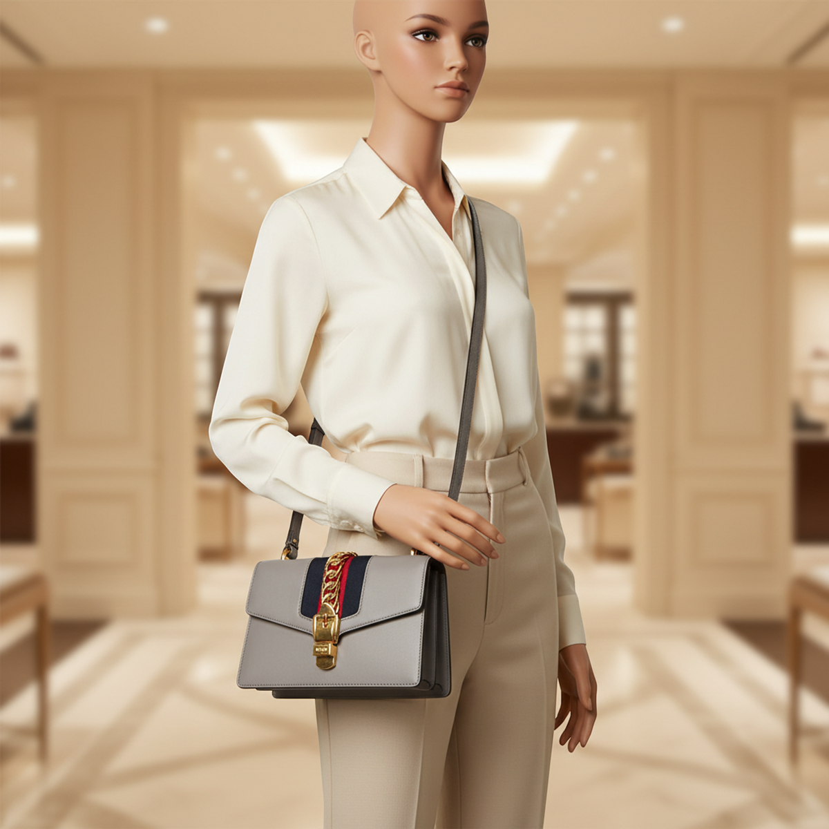 PRE-OWNED Gucci Sylvie · Leather Shoulder Bag