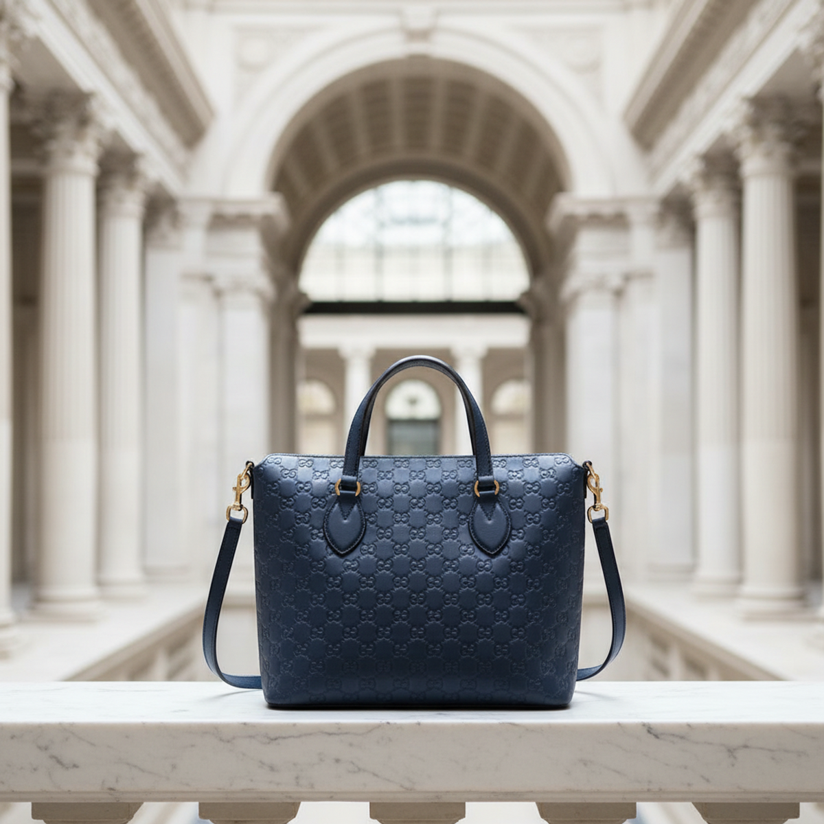 PRE-OWNED Gucci Guccissima · Calfskin · Gold Hardware