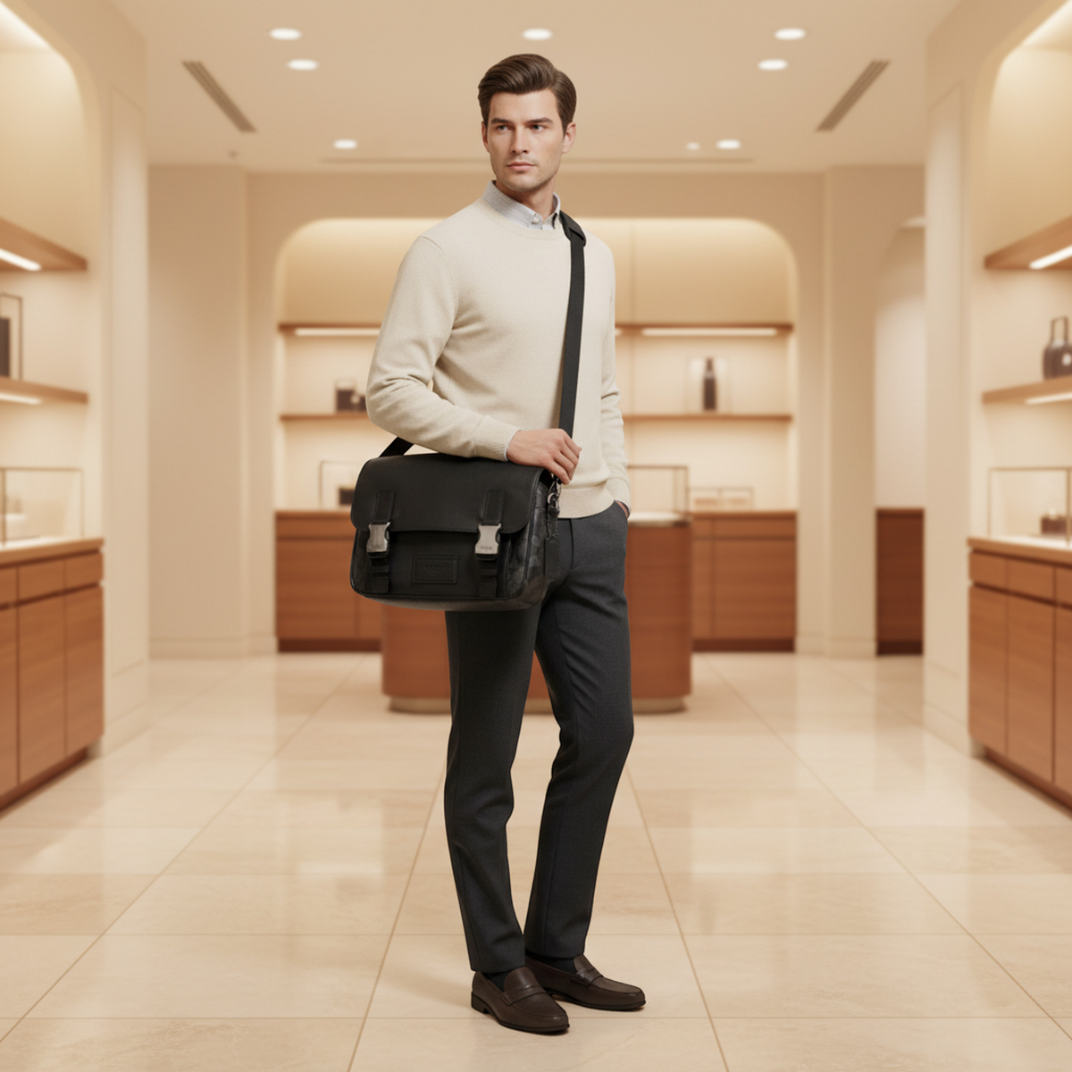 PRE-OWNED Coach Signature Truck Crossbody