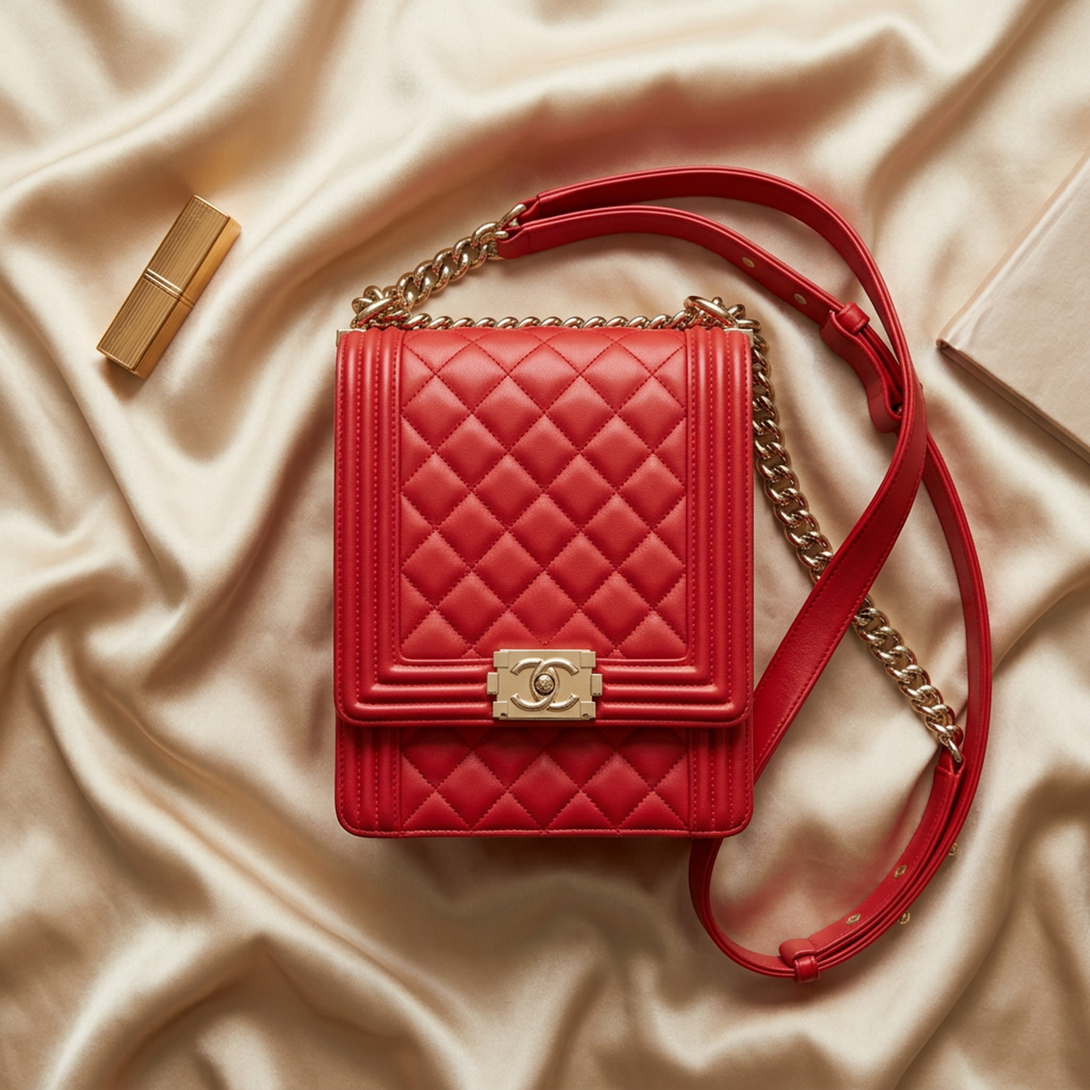 PRE-OWNED Chanel Boy · Lamb Leather