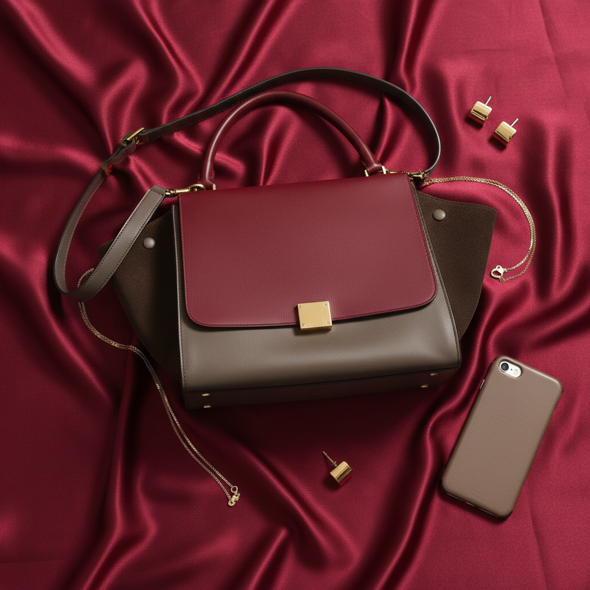PRE-OWNED Celine Trapeze · Leather & Suede
