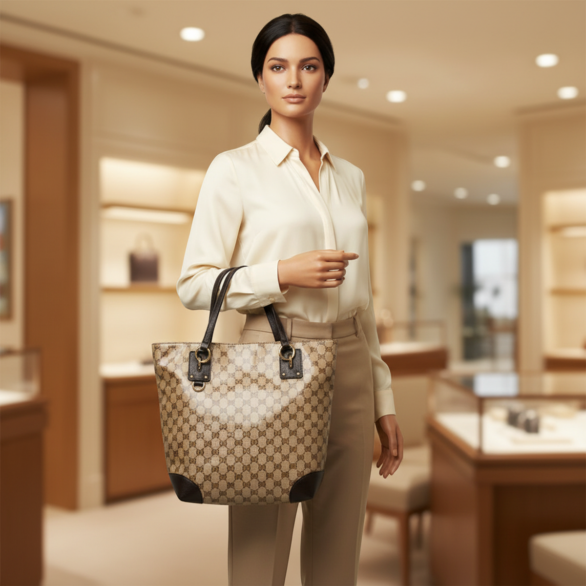 PRE-OWNED Gucci GG Crystal · Tote