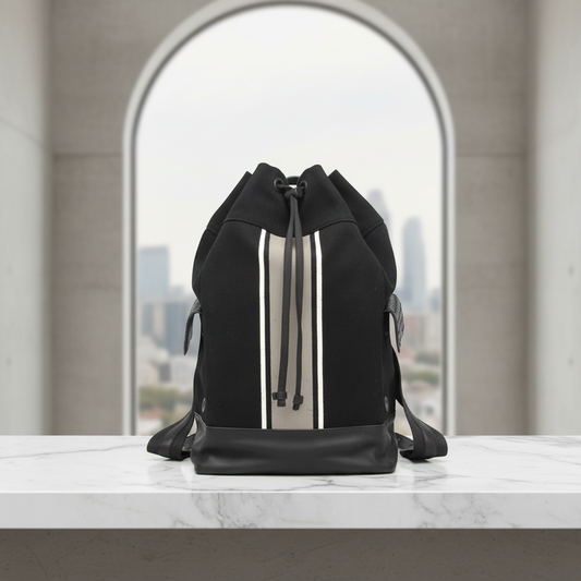 PRE-OWNED Bottega Veneta · Striped Drawstring Backpack
