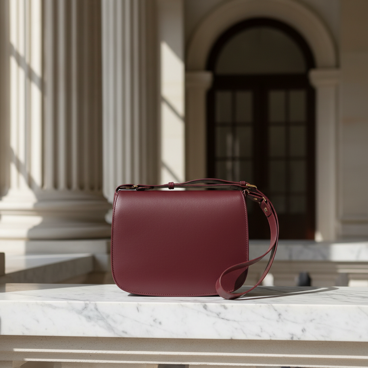 PRE-OWNED Cartier Must · Leather Shoulder Bag · Bordeaux
